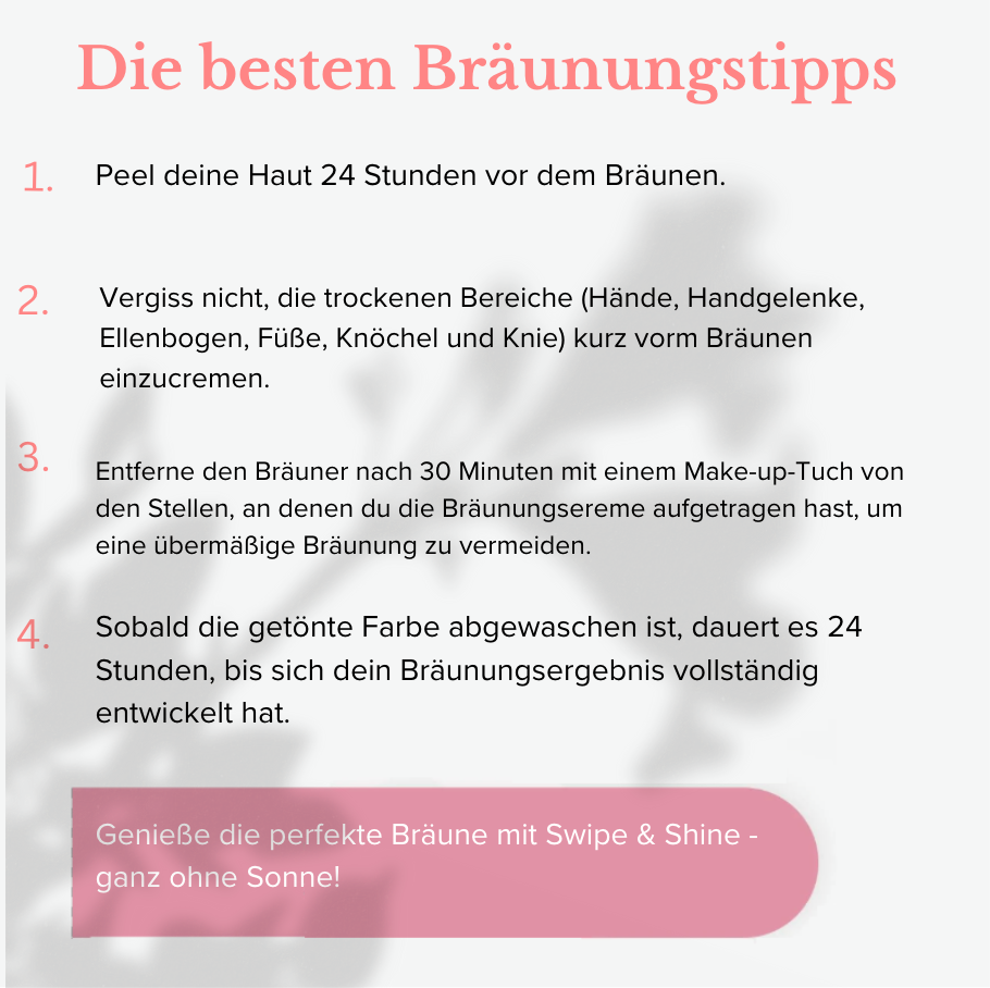 Swipe & Tan - Perfekte Bräune – mühelos aufgetragen!